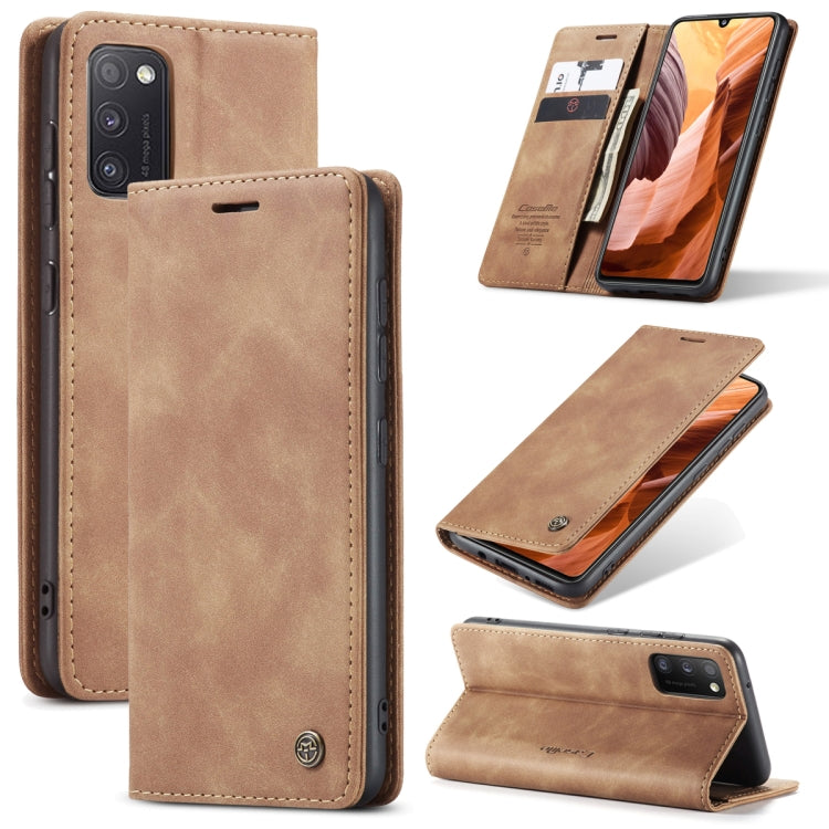 For Samsung Galaxy A41 CaseMe-013 Multifunctional Retro Frosted Horizontal Flip Leather Case with Card Slot & Holder & Wallet(Brown) - free shipping - PMC Jewellery - Order now!
