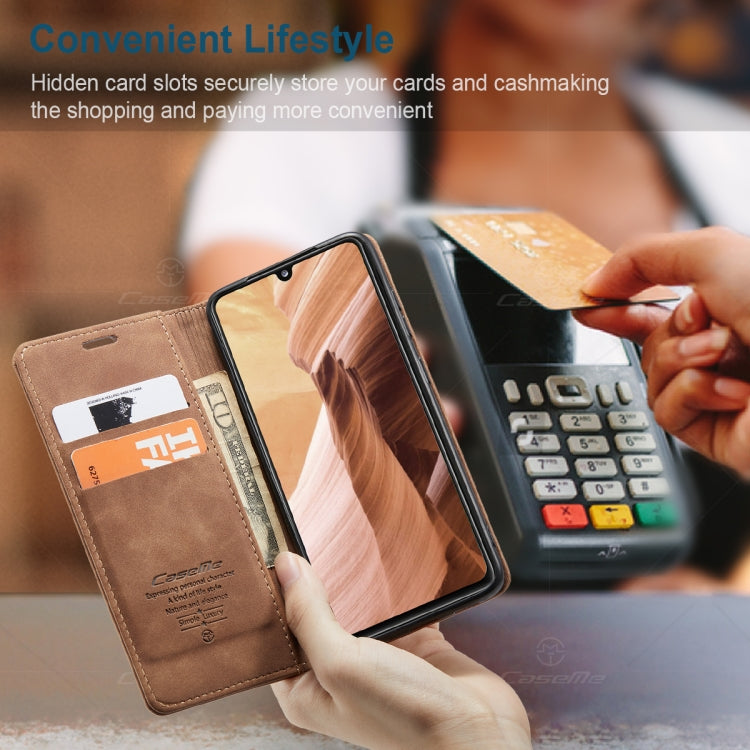 For Samsung Galaxy A41 CaseMe-013 Multifunctional Retro Frosted Horizontal Flip Leather Case with Card Slot & Holder & Wallet(Brown) - free shipping - PMC Jewellery - Order now!