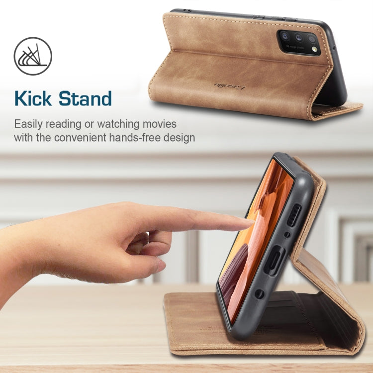 For Samsung Galaxy A41 CaseMe-013 Multifunctional Retro Frosted Horizontal Flip Leather Case with Card Slot & Holder & Wallet(Brown) - free shipping - PMC Jewellery - Order now!