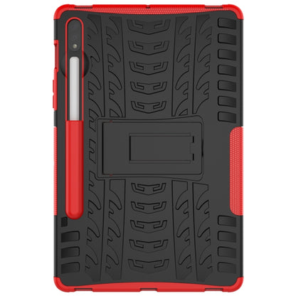 For Samsung Galaxy Tab S9 / S7 / S8 Tire Texture TPU + PC Tablet Case(Red) - Galaxy Tab S9 Cases by PMC Jewellery | Online Shopping South Africa | PMC Jewellery | Buy Now Pay Later Mobicred