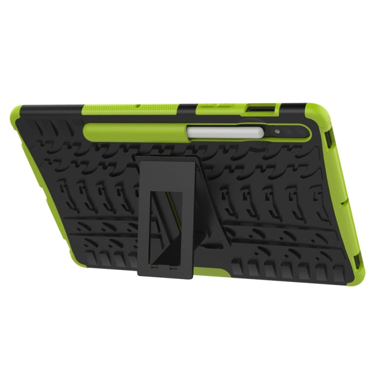 For Samsung Galaxy Tab S9 / S7 / S8 Tire Texture TPU + PC Tablet Case(Green) - Galaxy Tab S9 Cases by PMC Jewellery | Online Shopping South Africa | PMC Jewellery | Buy Now Pay Later Mobicred