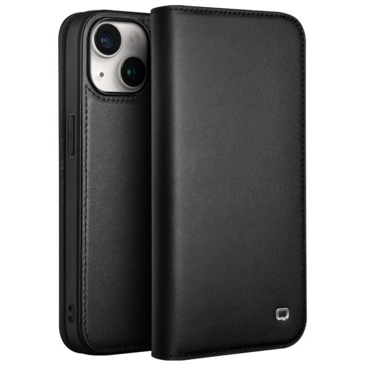 For iPhone 15 QIALINO Classic Gen2 Genuine Leather Phone Case(Black) - iPhone 15 Cases by QIALINO | Online Shopping South Africa | PMC Jewellery | Buy Now Pay Later Mobicred