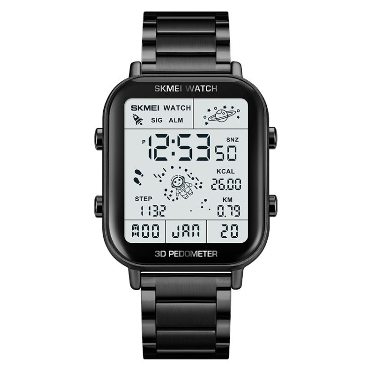 SKMEI 1888 Multifunctional Men 30M Waterproof Sports Stainless Steel Digital Wrist Watch(Black) - free shipping - PMC TechLife - Order now!
