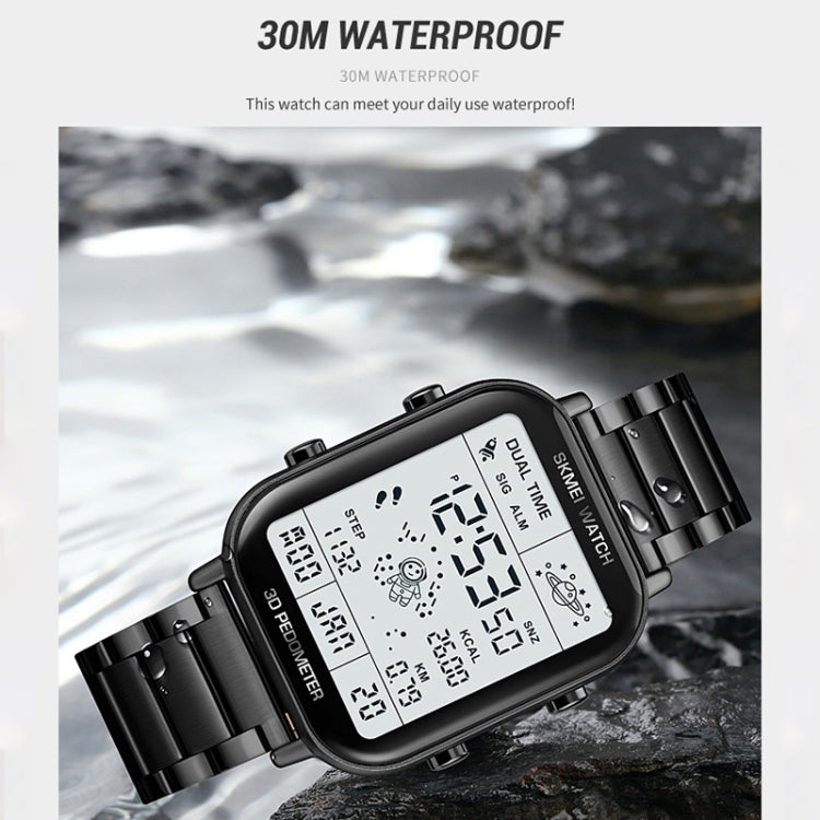 SKMEI 1888 Multifunctional Men 30M Waterproof Sports Stainless Steel Digital Wrist Watch(Rose Gold) - free shipping - PMC TechLife - Order now!