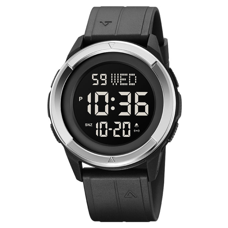 SKMEI 2047 Multifunctional Men 50M Waterproof Sports Digital Wrist Watch(Silver+Black) - free shipping - PMC TechLife - Order now!