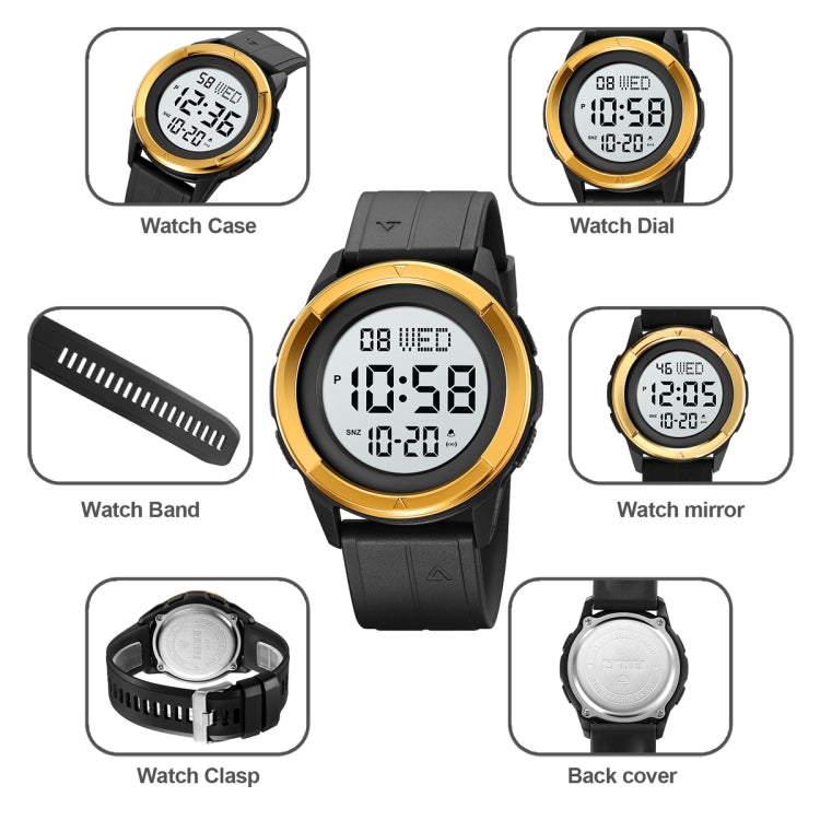 SKMEI 2047 Multifunctional Men 50M Waterproof Sports Digital Wrist Watch(Silver+Black) - free shipping - PMC TechLife - Order now!