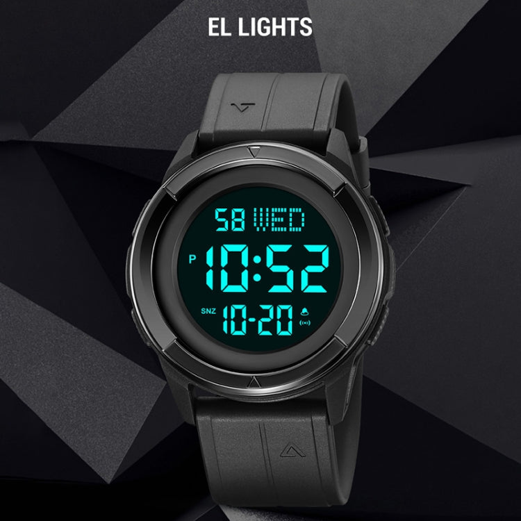 SKMEI 2047 Multifunctional Men 50M Waterproof Sports Digital Wrist Watch(Silver+Black) - free shipping - PMC TechLife - Order now!