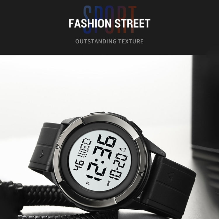 SKMEI 2047 Multifunctional Men 50M Waterproof Sports Digital Wrist Watch(Silver+Black) - free shipping - PMC TechLife - Order now!
