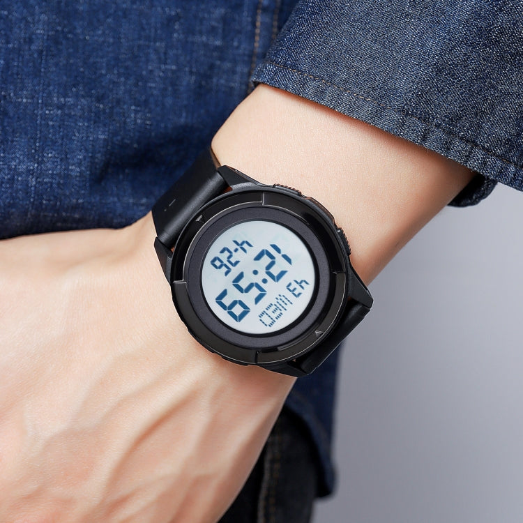 SKMEI 2047 Multifunctional Men 50M Waterproof Sports Digital Wrist Watch(Silver+White) - free shipping - PMC TechLife - Order now!