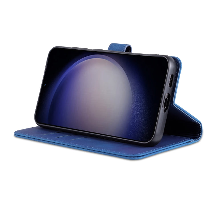 For Samsung Galaxy S24 5G AZNS Skin Feel Calf Texture Flip Leather Phone Case(Blue) - free shipping - PMC Jewellery - Order now!