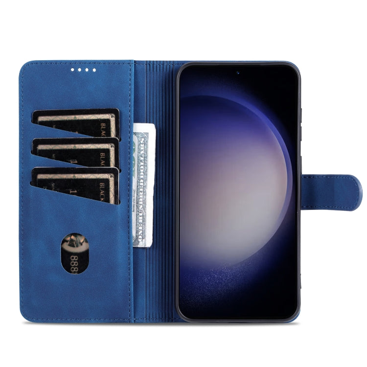 For Samsung Galaxy S24 5G AZNS Skin Feel Calf Texture Flip Leather Phone Case(Blue) - free shipping - PMC Jewellery - Order now!