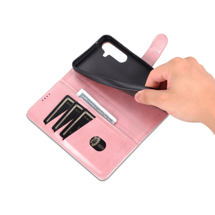 For Samsung Galaxy S24 5G AZNS Skin Feel Calf Texture Flip Leather Phone Case(Rose Gold) - free shipping - PMC Jewellery - Order now!