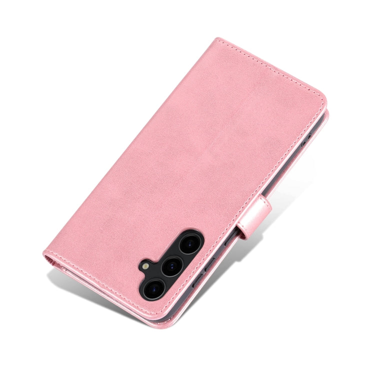 For Samsung Galaxy S24 5G AZNS Skin Feel Calf Texture Flip Leather Phone Case(Rose Gold) - free shipping - PMC Jewellery - Order now!
