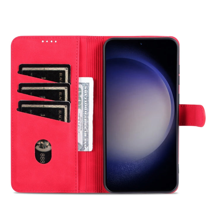 For Samsung Galaxy S24+ 5G AZNS Skin Feel Calf Texture Flip Leather Phone Case(Red) - Galaxy S24+ 5G Cases by AZNS | Online Shopping South Africa | PMC Jewellery | Buy Now Pay Later Mobicred