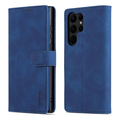 For Samsung Galaxy S24 Ultra 5G AZNS Skin Feel Calf Texture Flip Leather Phone Case(Blue) - Galaxy S24 Ultra 5G Cases by AZNS | Online Shopping South Africa | PMC Jewellery | Buy Now Pay Later Mobicred