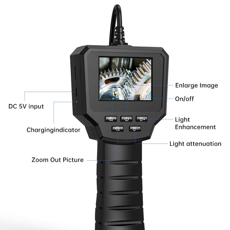 128AV 8mm Lenses Industrial Pipeline Endoscope with 2.4 inch Screen, Spec:3m Tube -  by PMC TechLife | Online Shopping South Africa | PMC TechLife | Buy Now Pay Later Mobicred