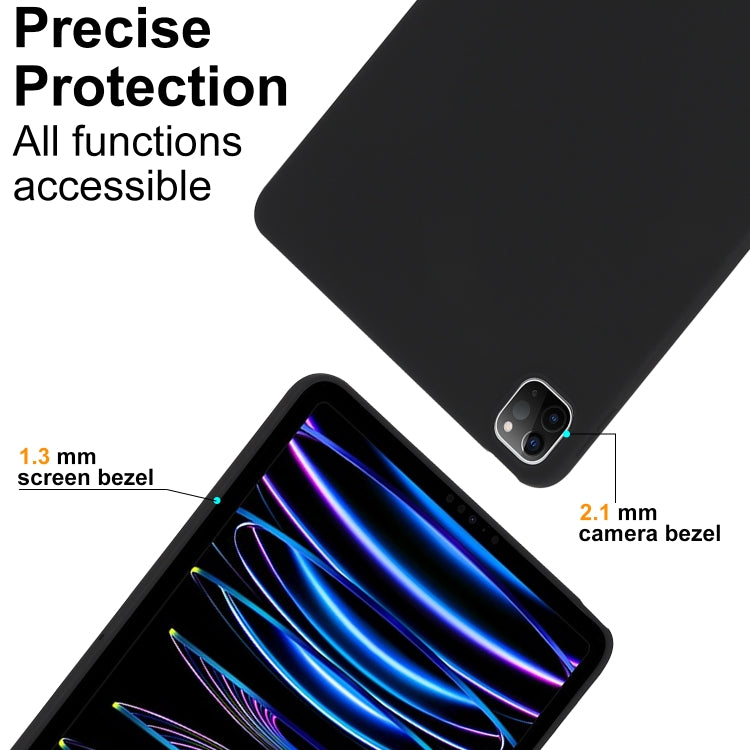 For iPad Air 13 2024 Oil Spray Skin-friendly TPU Tablet Case(Black) - iPad Air 13 2024 Cases by PMC Jewellery | Online Shopping South Africa | PMC Jewellery | Buy Now Pay Later Mobicred