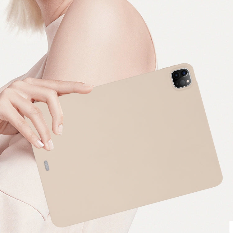 For iPad Air 13 2024 Oil Spray Skin-friendly TPU Tablet Case(Milk White) - iPad Air 13 2024 Cases by PMC TechLife | Online Shopping South Africa | PMC TechLife | Buy Now Pay Later Mobicred