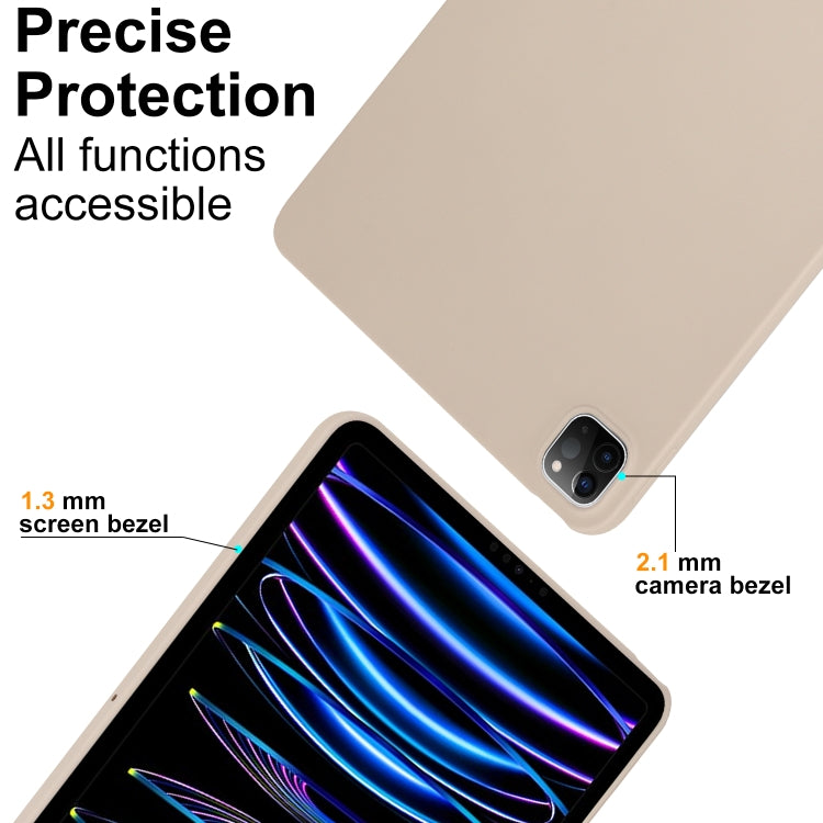 For iPad Air 13 2024 Oil Spray Skin-friendly TPU Tablet Case(Milk White) - iPad Air 13 2024 Cases by PMC Jewellery | Online Shopping South Africa | PMC Jewellery | Buy Now Pay Later Mobicred