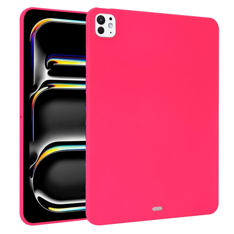 For iPad Pro 11 2024 Oil Spray Skin-friendly TPU Tablet Case(Rose Red) - iPad Pro 11 2024 Cases by PMC Jewellery | Online Shopping South Africa | PMC Jewellery | Buy Now Pay Later Mobicred