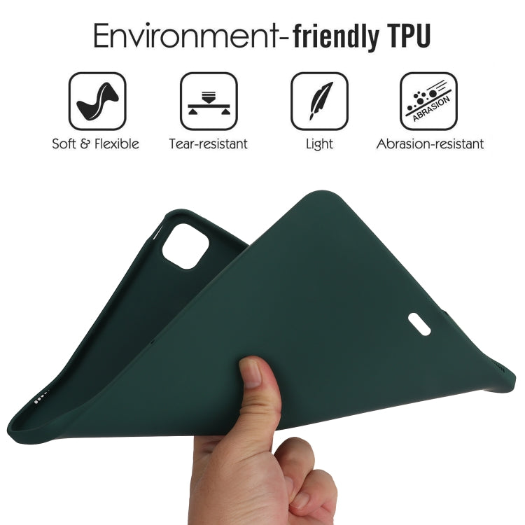 For iPad Pro 11 2024 Oil Spray Skin-friendly TPU Tablet Case(Deep Green) - iPad Pro 11 2024 Cases by PMC TechLife | Online Shopping South Africa | PMC TechLife | Buy Now Pay Later Mobicred