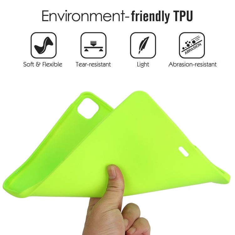 For iPad Pro 11 2024 Oil Spray Skin-friendly TPU Tablet Case(Fluorescent Green) - iPad Pro 11 2024 Cases by PMC TechLife | Online Shopping South Africa | PMC TechLife | Buy Now Pay Later Mobicred