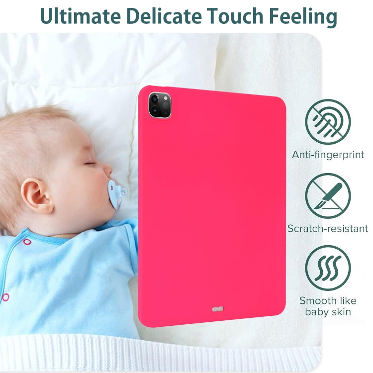 For iPad Pro 13 2024 Oil Spray Skin-friendly TPU Tablet Case(Rose Red) - iPad Pro 13 2024 Cases by PMC Jewellery | Online Shopping South Africa | PMC Jewellery | Buy Now Pay Later Mobicred