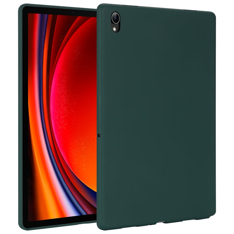 For Samsung Galaxy Tab S9 Oil Spray Skin-friendly TPU Tablet Case(Deep Green) - Galaxy Tab S9 Cases by PMC Jewellery | Online Shopping South Africa | PMC Jewellery | Buy Now Pay Later Mobicred