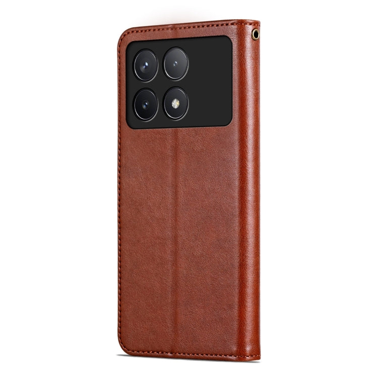 For Xiaomi Redmi K70 / K70 Pro AZNS Sheepskin Texture Flip Leather Phone Case(Brown) - K70 Pro Cases by AZNS | Online Shopping South Africa | PMC Jewellery | Buy Now Pay Later Mobicred