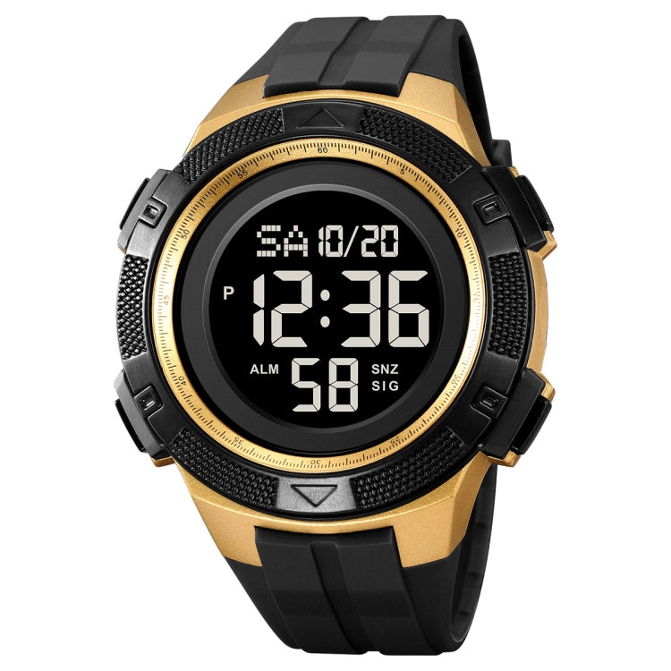 SKMEI 2078 Multifunctional Men 50M Waterproof Sports Fashion Digital Wrist Watch(Black Gold) - free shipping - PMC TechLife - Order now!