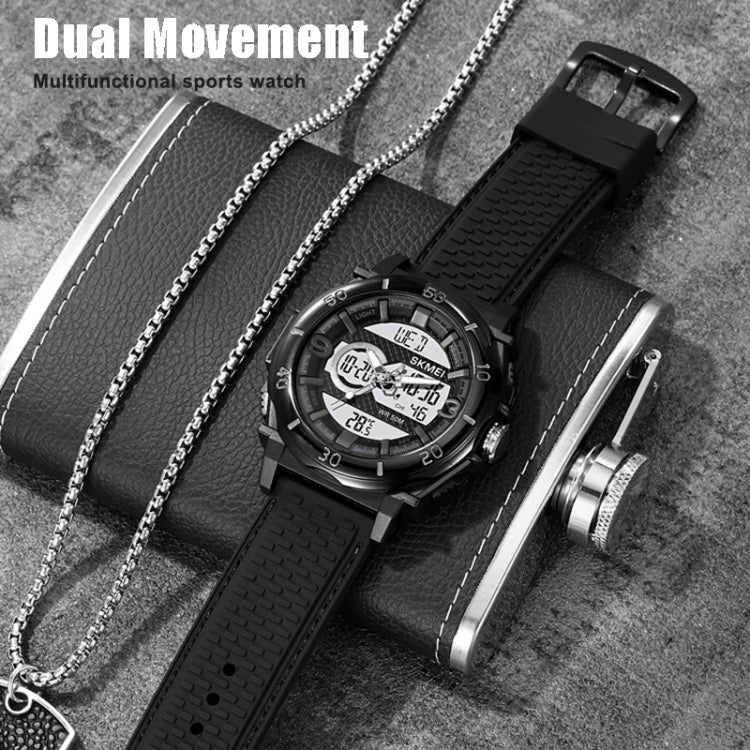 SKMEI 2098 Multifunctional Men 50M Waterproof Thermometer Dual Display Digital Wrist Watch(Gold+Black) - free shipping - PMC TechLife - Order now!