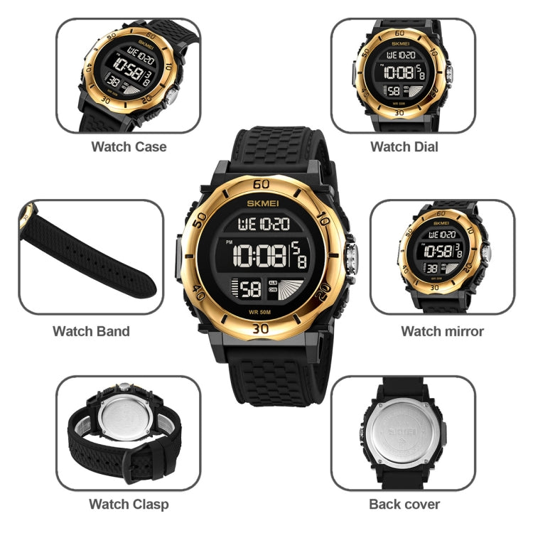 SKMEI 2099 Multifunctional Men Outdoor 50M Waterproof Luminous Digital Wrist Watch(Blue) - free shipping - PMC TechLife - Order now!
