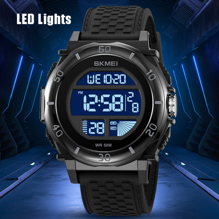 SKMEI 2099 Multifunctional Men Outdoor 50M Waterproof Luminous Digital Wrist Watch(Blue) - free shipping - PMC TechLife - Order now!