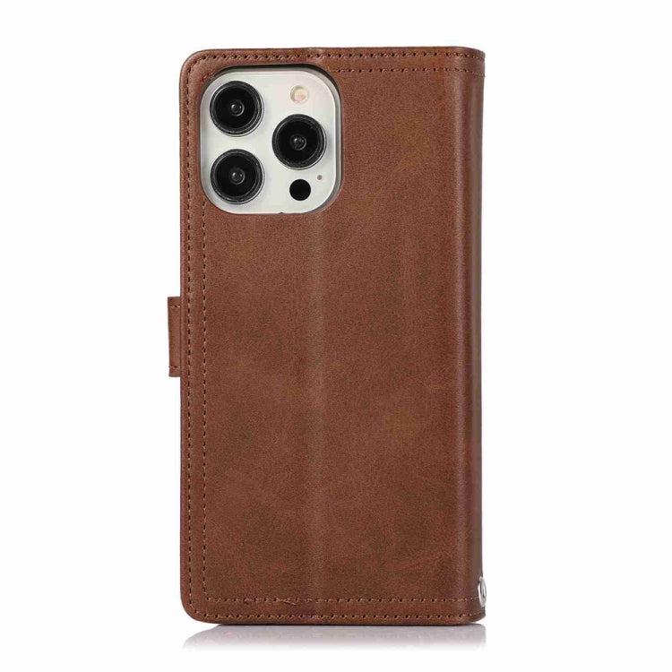 For iPhone 16 Pro Max Wristband Card Slot Leather Phone Case(Coffee) - iPhone 16 Pro Max Cases by PMC Jewellery | Online Shopping South Africa | PMC Jewellery | Buy Now Pay Later Mobicred