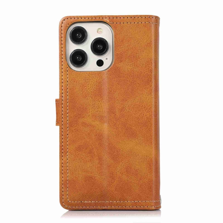 For iPhone 16 Pro Wristband Card Slot Leather Phone Case(Brown) - iPhone 16 Pro Cases by PMC Jewellery | Online Shopping South Africa | PMC Jewellery | Buy Now Pay Later Mobicred