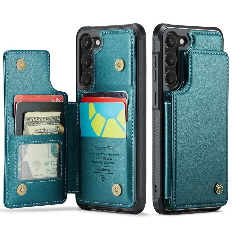 For Samsung Galaxy S23+ 5G CaseMe C22 Card Slots Holder RFID Anti-theft Phone Case(Blue Green) - Galaxy S23+ 5G Cases by CaseMe | Online Shopping South Africa | PMC Jewellery | Buy Now Pay Later Mobicred