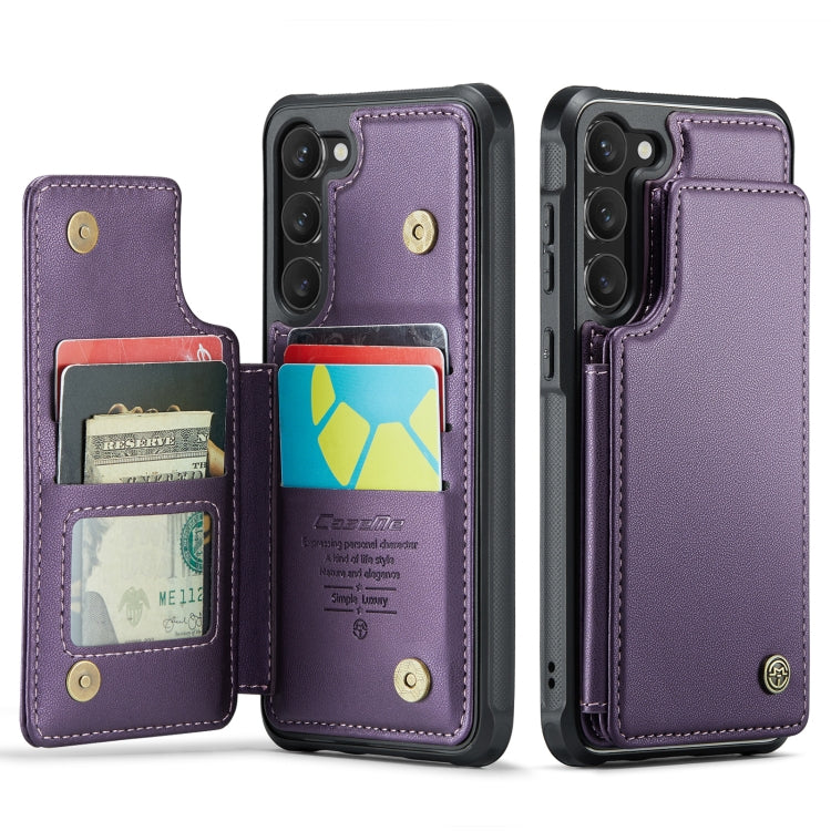 For Samsung Galaxy S23+ 5G CaseMe C22 Card Slots Holder RFID Anti-theft Phone Case(Purple) - Galaxy S23+ 5G Cases by CaseMe | Online Shopping South Africa | PMC Jewellery | Buy Now Pay Later Mobicred