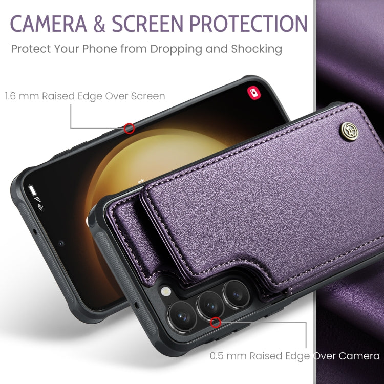 For Samsung Galaxy S23+ 5G CaseMe C22 Card Slots Holder RFID Anti-theft Phone Case(Purple) - free shipping - PMC Jewellery - Order now!