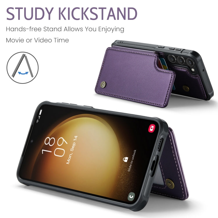 For Samsung Galaxy S23+ 5G CaseMe C22 Card Slots Holder RFID Anti-theft Phone Case(Purple) - free shipping - PMC Jewellery - Order now!