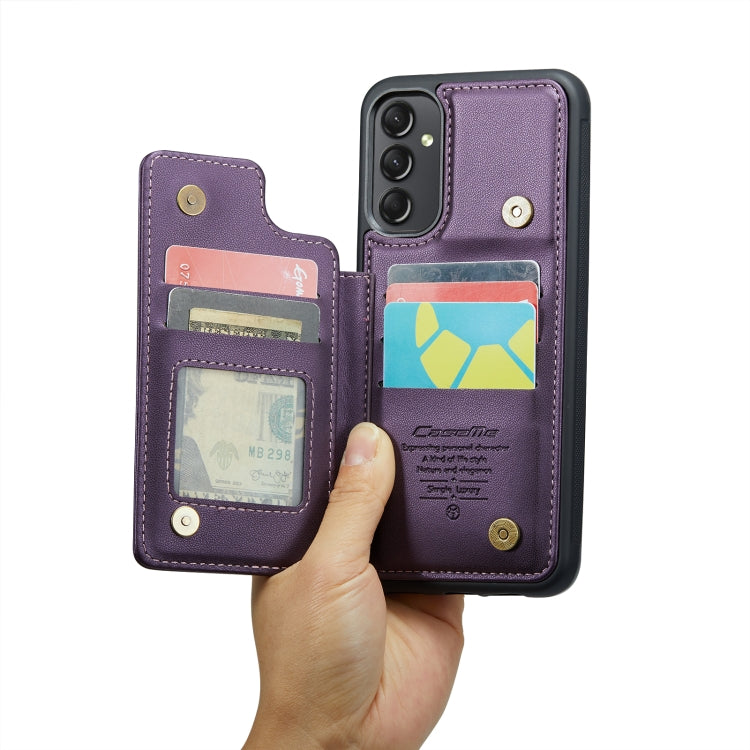 For Samsung Galaxy A24 4G CaseMe C22 Card Slots Holder RFID Anti-theft Phone Case(Purple) - Galaxy Phone Cases by CaseMe | Online Shopping South Africa | PMC Jewellery | Buy Now Pay Later Mobicred