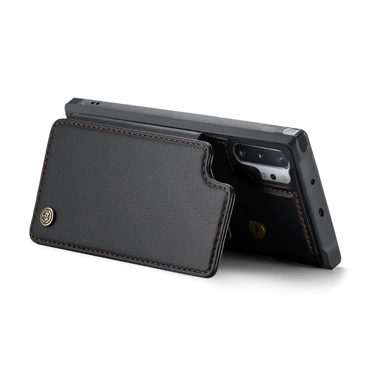 For Samsung Galaxy Note10+ 5G CaseMe C22 Card Slots Holder RFID Anti-theft Phone Case(Black) - Galaxy Phone Cases by CaseMe | Online Shopping South Africa | PMC Jewellery | Buy Now Pay Later Mobicred