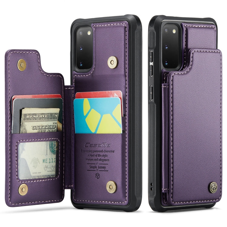 For Samsung Galaxy S20 CaseMe C22 Card Slots Holder RFID Anti-theft Phone Case(Purple) - free shipping - PMC Jewellery - Order now!