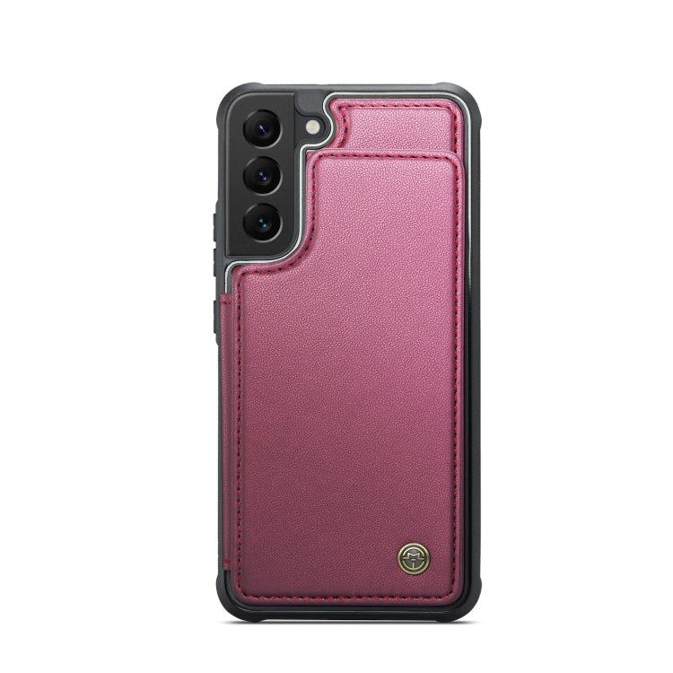 For Samsung Galaxy S21 5G CaseMe C22 Card Slots Holder RFID Anti-theft Phone Case(Wine Red) - Galaxy S21 5G Cases by CaseMe | Online Shopping South Africa | PMC Jewellery | Buy Now Pay Later Mobicred