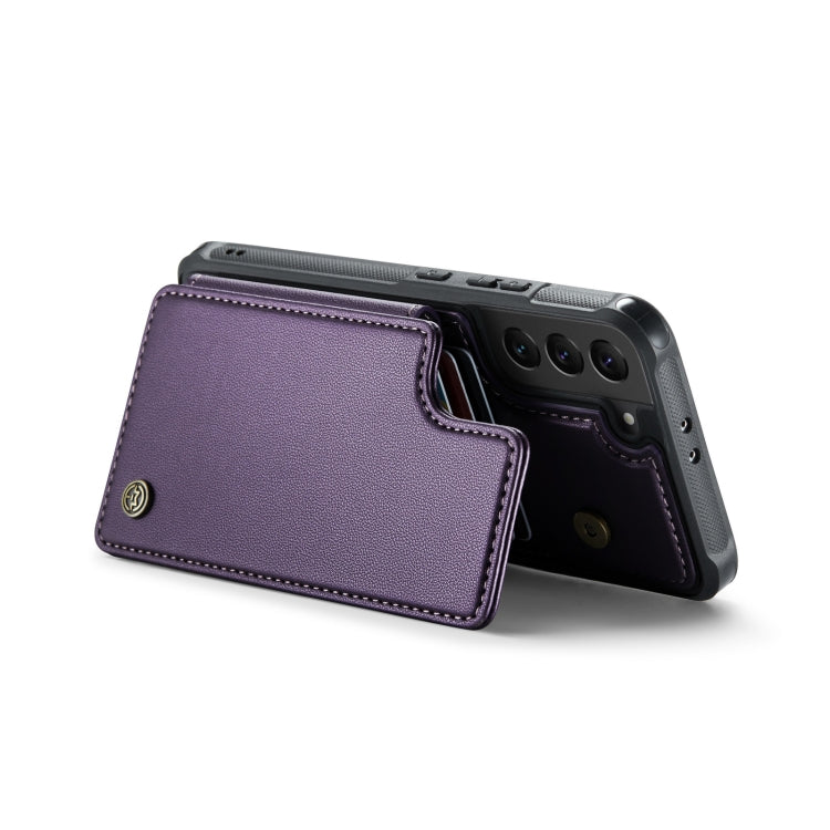 For Samsung Galaxy S21 5G CaseMe C22 Card Slots Holder RFID Anti-theft Phone Case(Purple) - free shipping - PMC Jewellery - Order now!