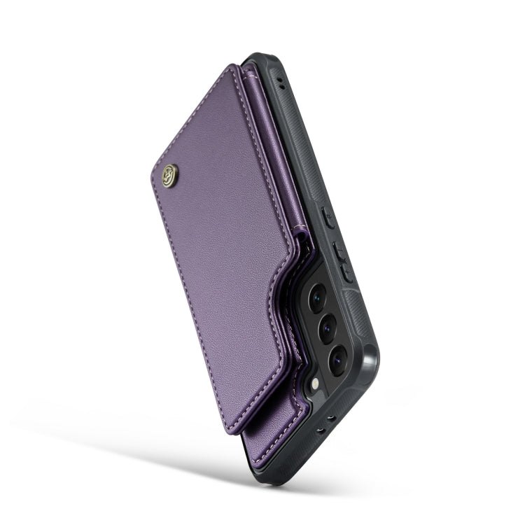For Samsung Galaxy S21 5G CaseMe C22 Card Slots Holder RFID Anti-theft Phone Case(Purple) - free shipping - PMC Jewellery - Order now!