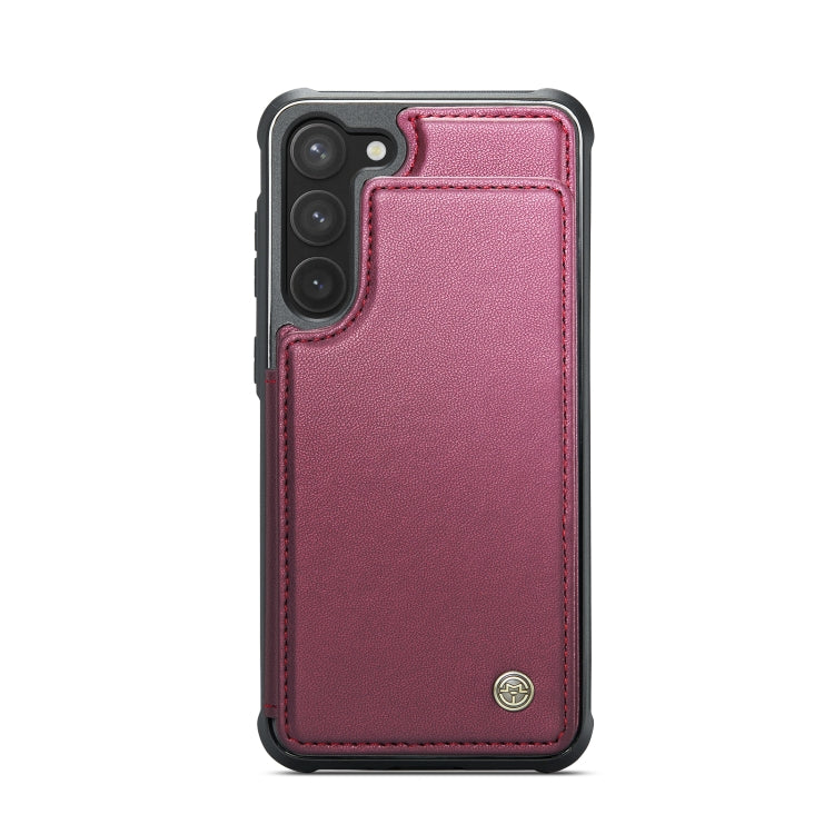 For Samsung Galaxy S23 5G CaseMe C22 Card Slots Holder RFID Anti-theft Phone Case(Wine Red) - free shipping - PMC Jewellery - Order now!