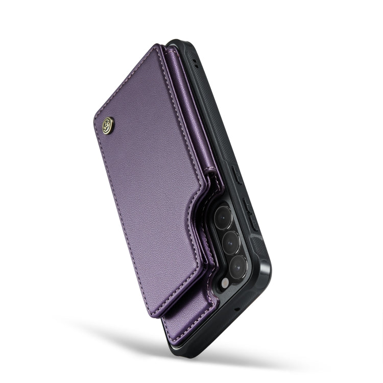 For Samsung Galaxy S23 5G CaseMe C22 Card Slots Holder RFID Anti-theft Phone Case(Purple) - free shipping - PMC Jewellery - Order now!