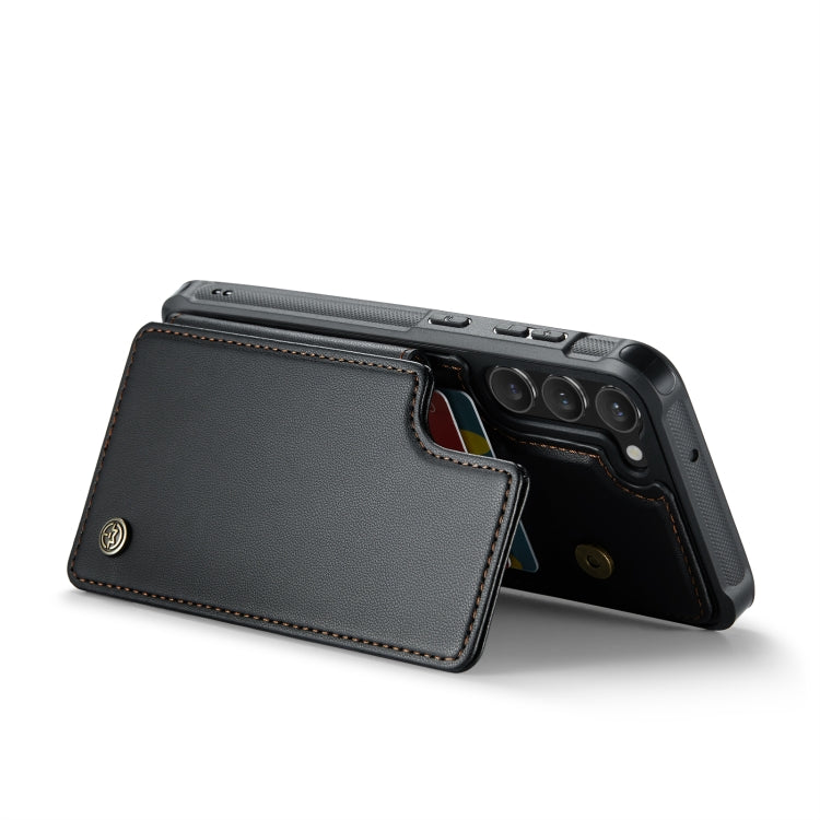 For Samsung Galaxy S23 5G CaseMe C22 Card Slots Holder RFID Anti-theft Phone Case(Black) - free shipping - PMC Jewellery - Order now!