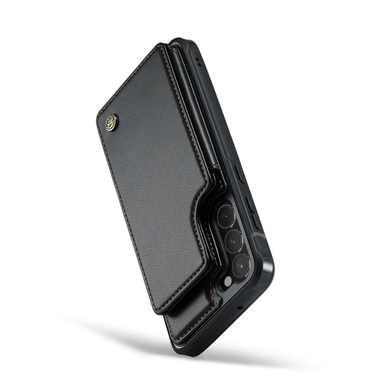 For Samsung Galaxy S23 5G CaseMe C22 Card Slots Holder RFID Anti-theft Phone Case(Black) - free shipping - PMC Jewellery - Order now!