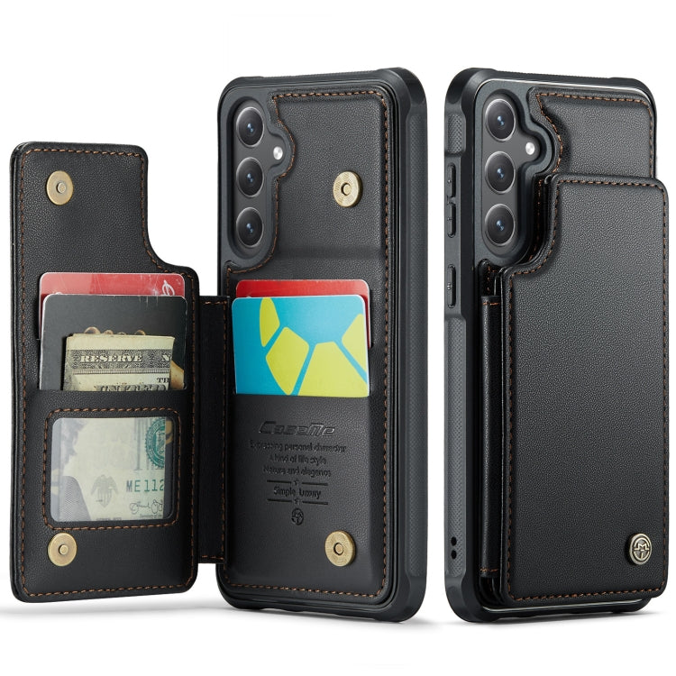 For Samsung Galaxy S23 FE 5G CaseMe C22 Card Slots Holder RFID Anti-theft Phone Case(Black) - free shipping - PMC Jewellery - Order now!